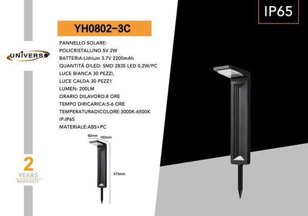 Faretto Da Terra Solare Universo – YH0802-3C