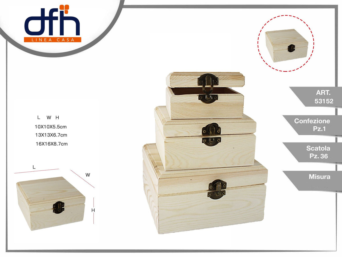 Scatole in legno tris