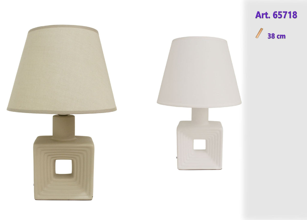 Lume ceramica con cappa col.ass.