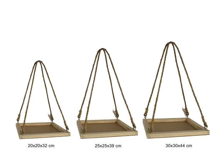 Mensole quadrate c/corda set 3misure art.due18-014s