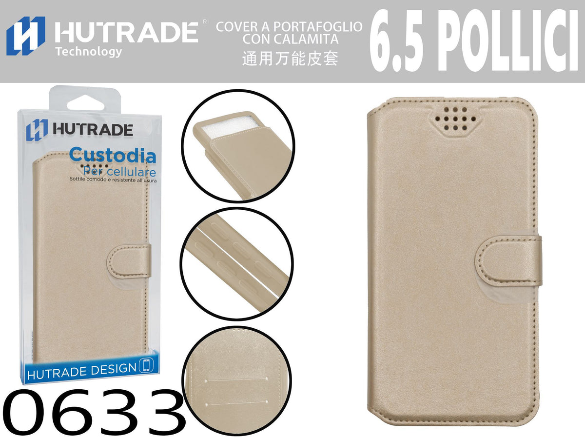 COVER A LIBRO UNIVERSALE 6.5 POLLICI ORO