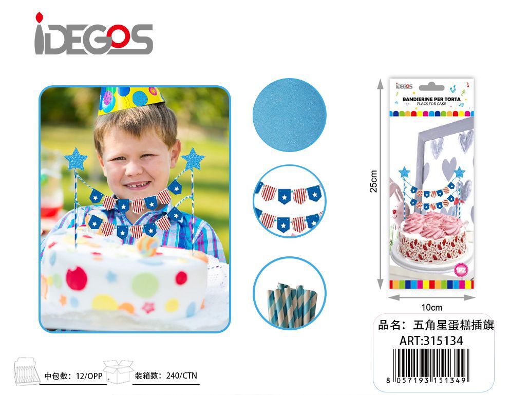 Stecchini decorativi per torte, 12 pezzi