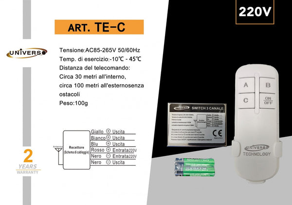Comando per illuminazione – TE-C