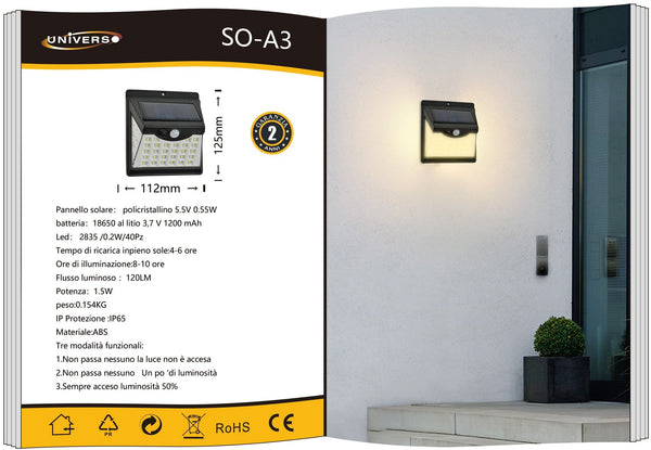 Applique solare – SO-A3