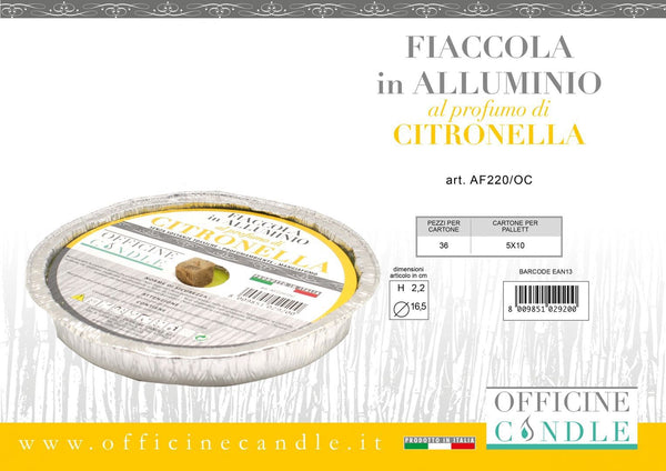 Candela alla citronella · Art. AF220OC