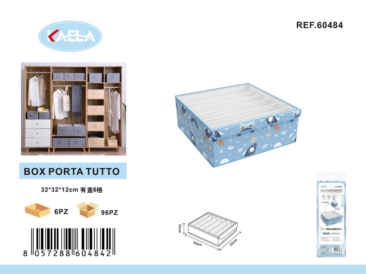 Organizer a scomparti con decorazione cartoon 32 × 32 × 12 cm