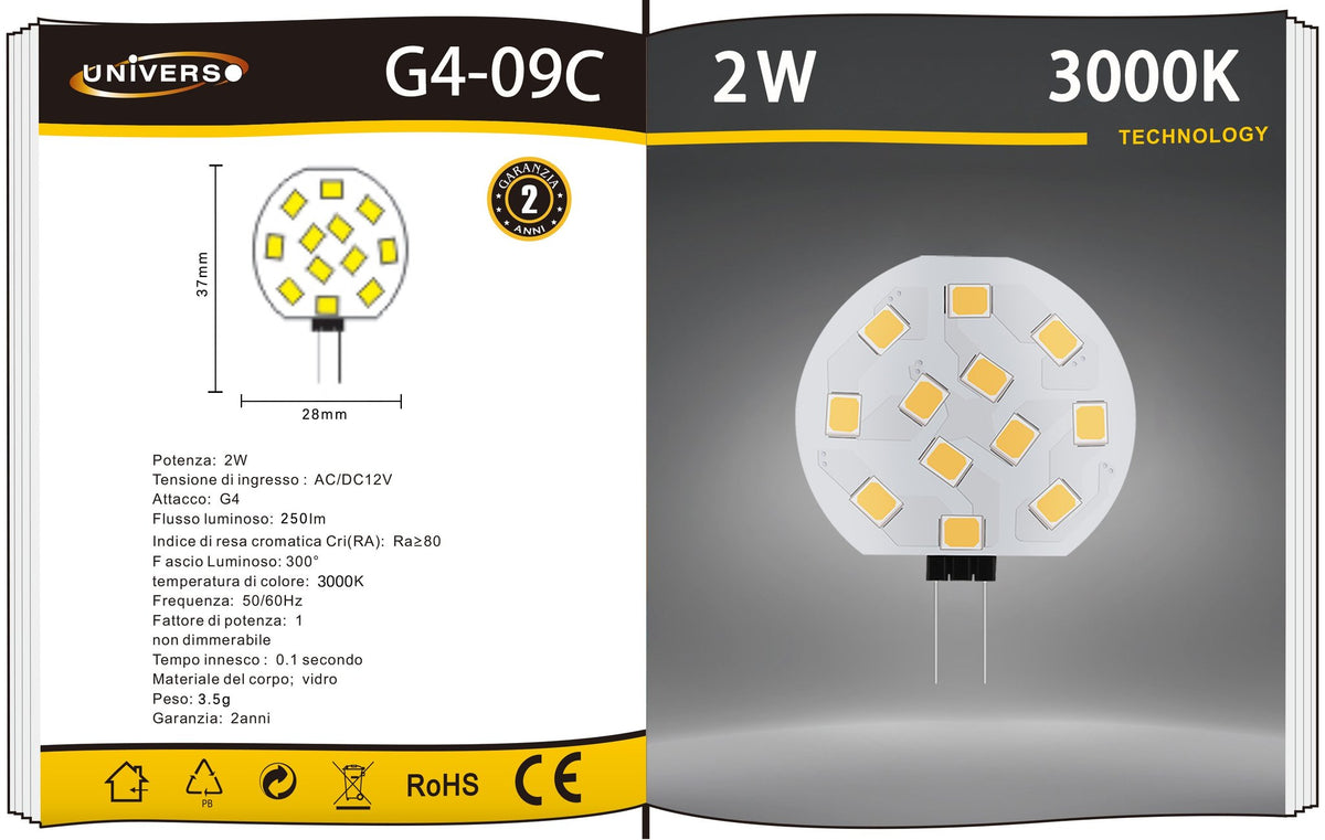 Lampadina LED Universo – G4-09C