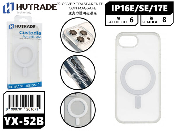 YX-52B COVER TRASPARENTE MAGSAFE IP16E/SE 2025/IP17E
