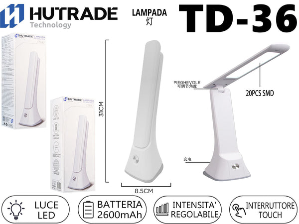 TD-36 LAMPADA DA TAVOLO PIEGHEVOLE RICARICABILE 30LED