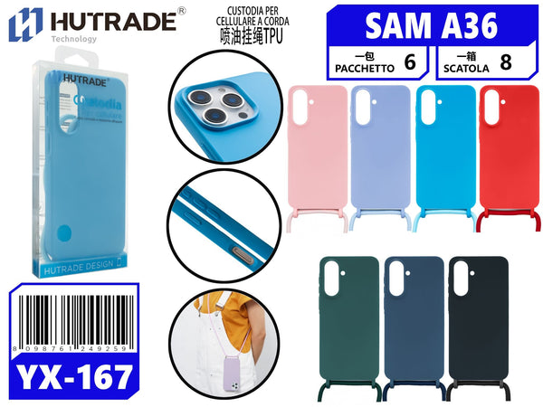 COVER COLORATA IN TPU CON CORDA SAM A36 – YX167 144029