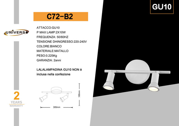 Faretto da soffitto – C72-B2