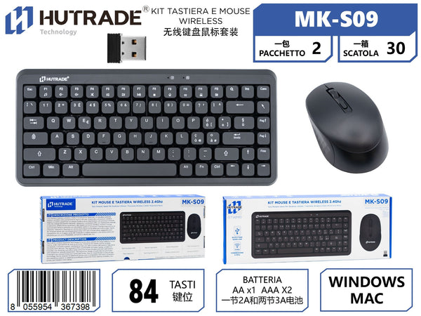 MK-S09 KIT TASTIERA E MOUSE WIRELESS NERA