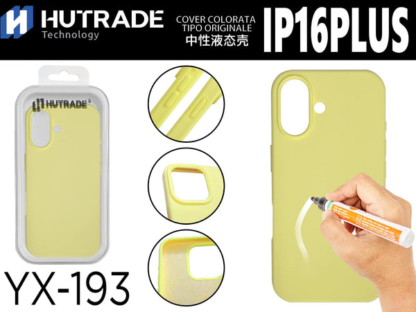 YX-193 COVER COLORATA IN GOMMA IP16 PLUS GIALLO