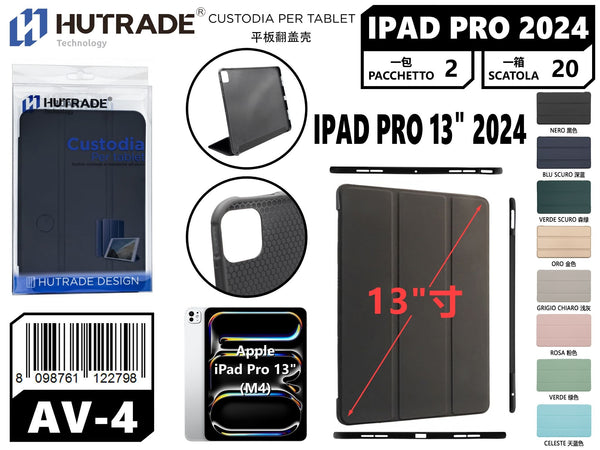 CUSTODIA PER TABLET IPAD PRO 13 2024