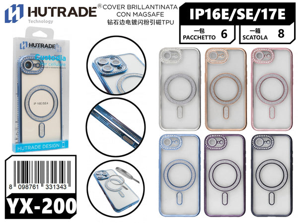 YX-200 COVER BRILLANTINATA CON MAGSAFE IP16E/SE 2025/IP17E
