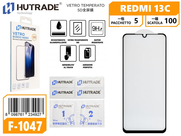 F-1047 PELLICOLA DI VETRO 5D REDMI 13C