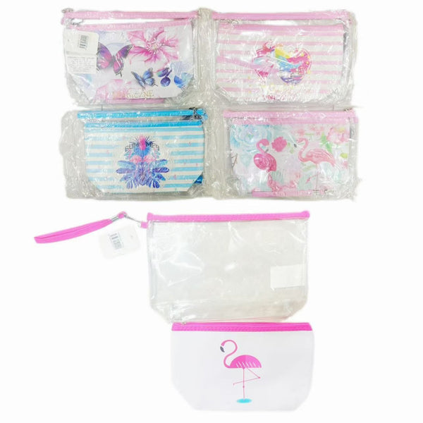 Set 2 pochette con busta trasparente, assortito 12112S