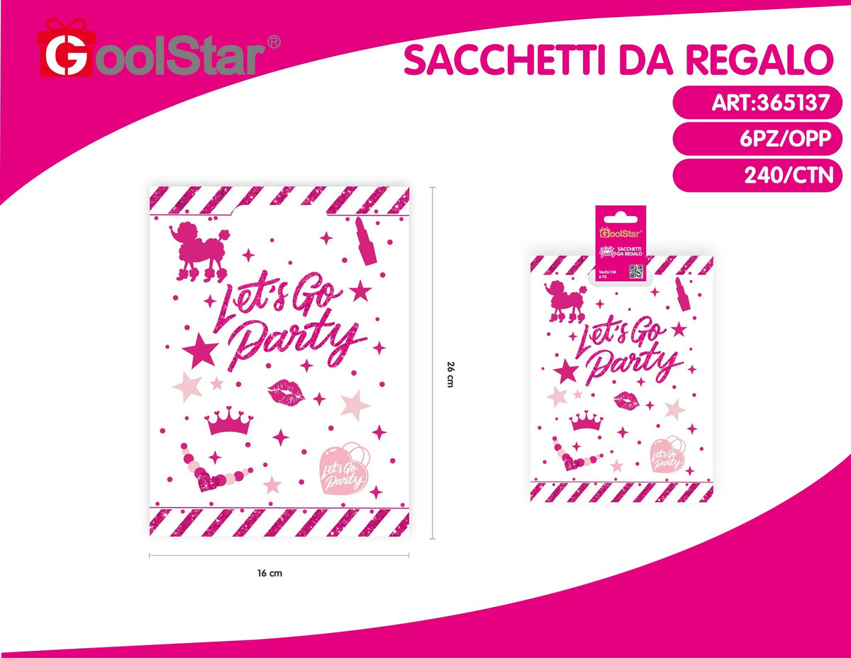 Sacchetto da regalo di carta principessa