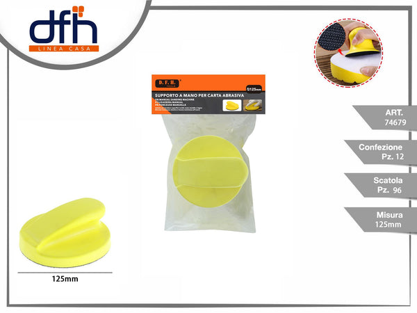 SUPPORTO A MANO PER CARTA ABRASIVA 125 mm