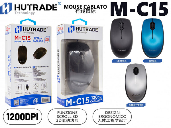 M-C15 MOUSE CON FILO