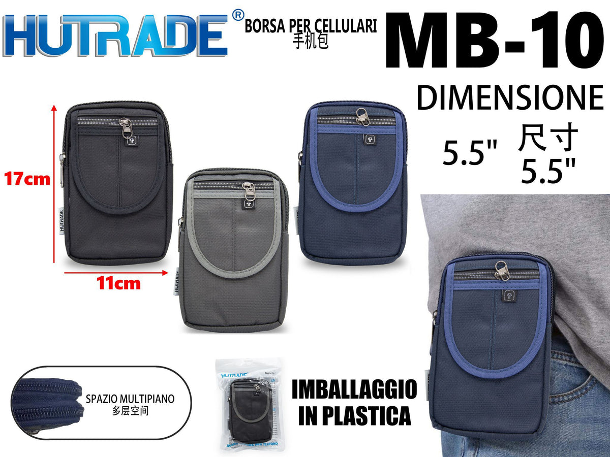 BORSA A CINTURA PER CELLULARE NERA – MB10