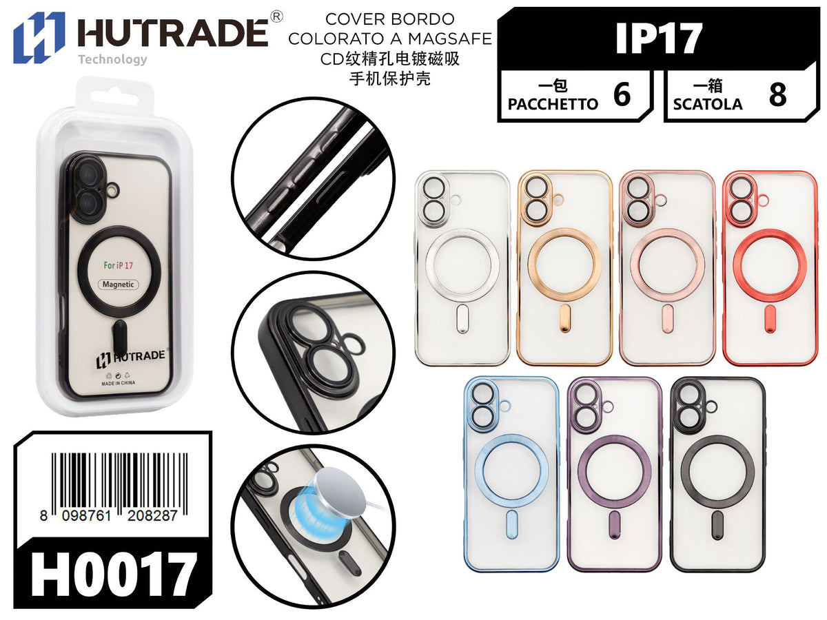H0017 COVER BORDO COLORATO A MAGSAFE IP17