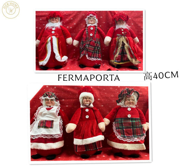 Fermaporta natalizio · FERMAPORTA MAMMA NATALE