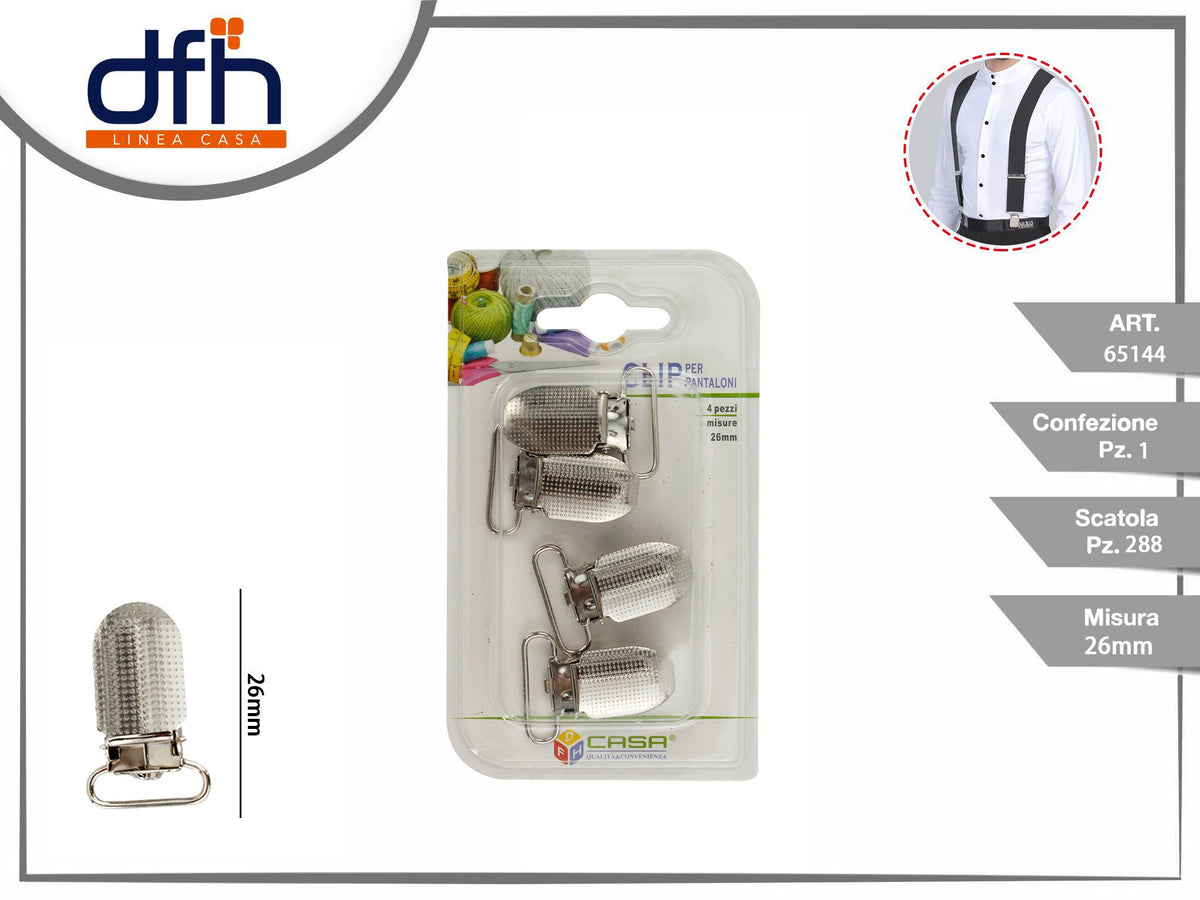 CLIP PER PANTALONI 4 pz