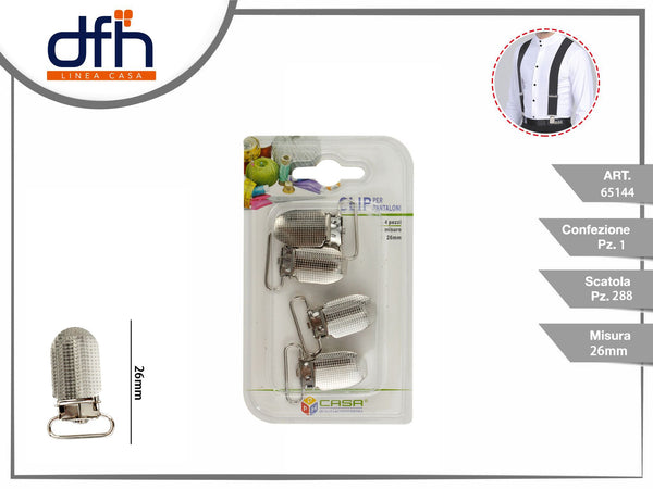 CLIP PER PANTALONI 4 pz