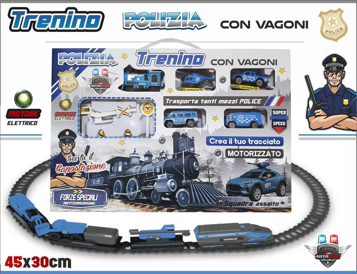 Pista treno polizia giocattolo INT00893