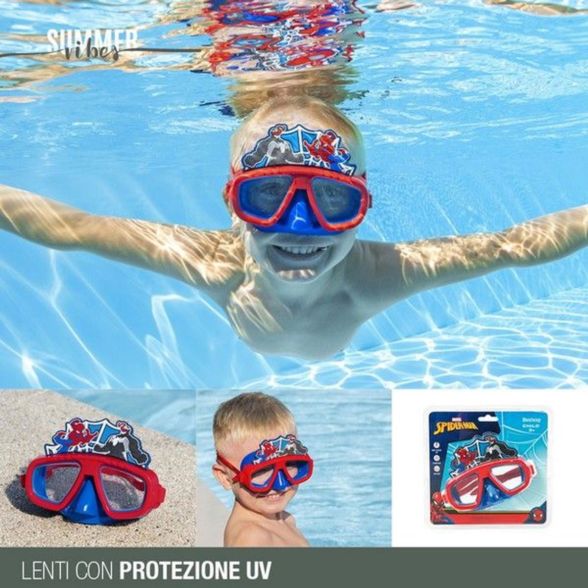Maschera spiderman 3anni