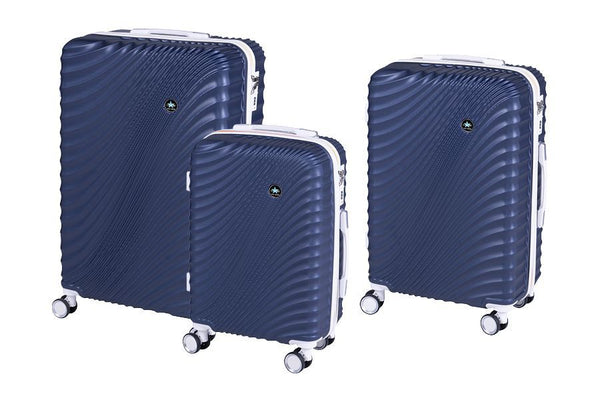 Set di 3 trolley milano blu/bianco Coveri