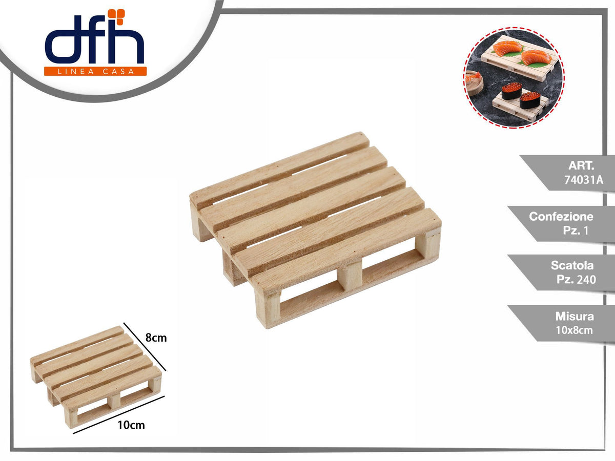 Mini vassoio pallet in legno 10 × 8 cm
