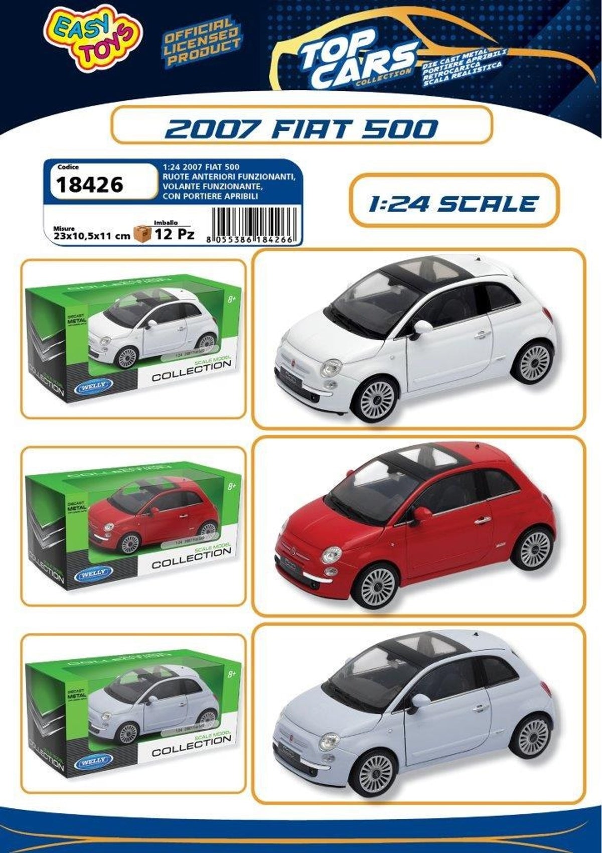 Modellino Fiat 500 2007 EA18426