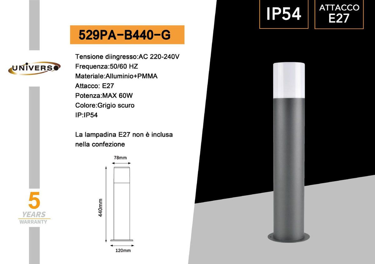 Luce da giardino e da percorso – 529PA-B440-G