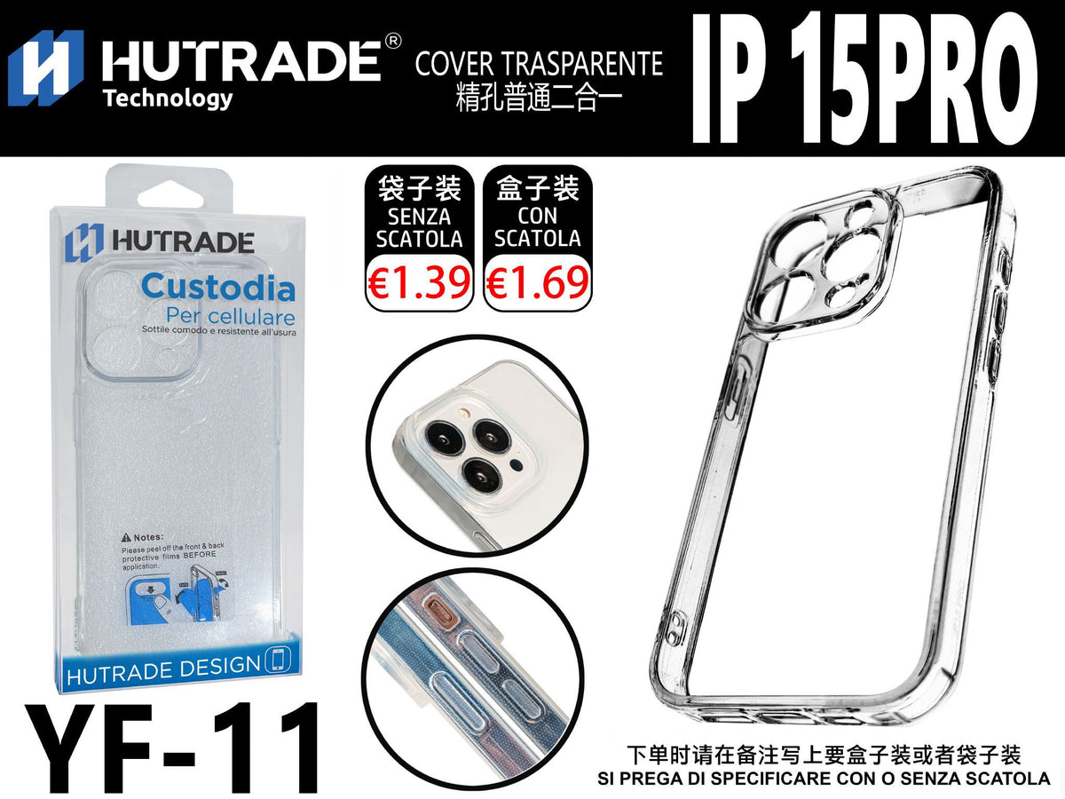 COVER TRASPARENTE TPU IP15 PRO – YF11 666012