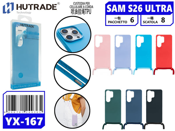 COVER COLORATA IN TPU CON CORDA SAM S26 ULTRA – YX167 144036
