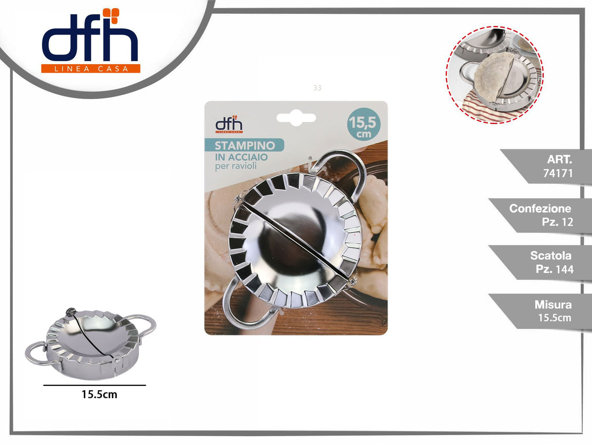STAMPINO IN ACCIAIO PER RAVIOLI 15.5 cm