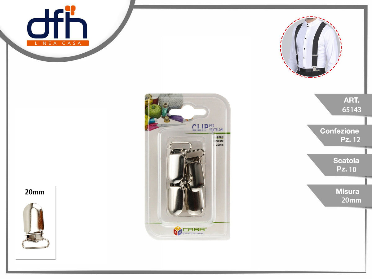 CLIP PER PANTALONI 20 mm 4 pz