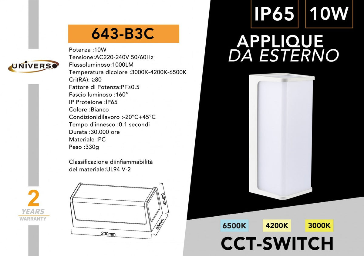 Applique da esterno – 643-B3C