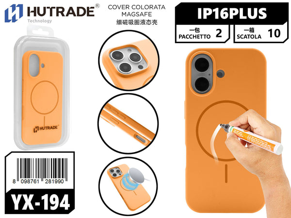 YX-194 COVER COLORATA MAGSAFE IP16 PLUS ARANCIONE