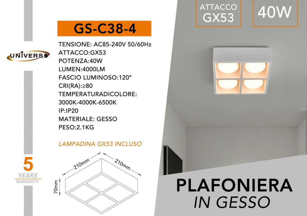 Porta Faretto Universo – GS-C38-4