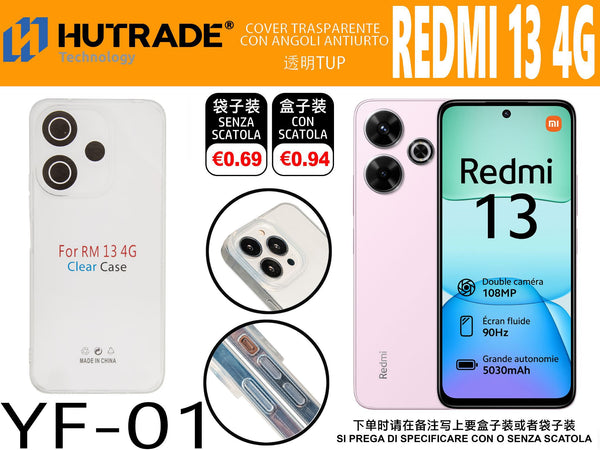COVER TRASPARENTE REDMI 13 4G – YF01 011881
