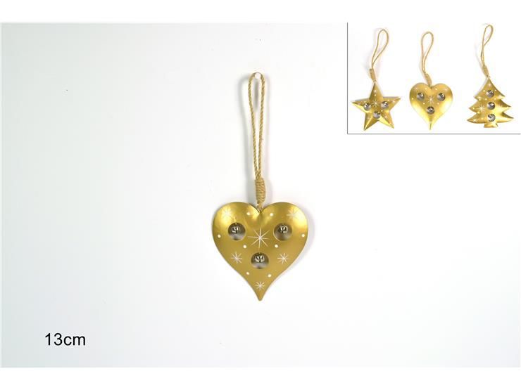 Appendino metallo natalizio c/3 campanellini 3ass oro yt17c002f-1/2/3