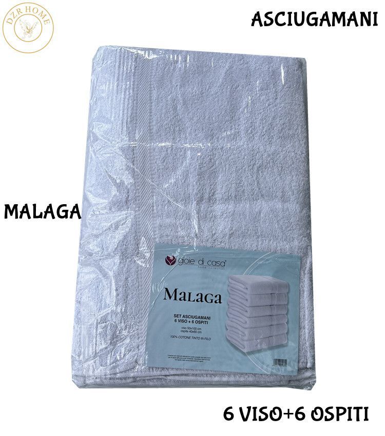 Set asciugamani 6+6 · ASCIUGAMANO MALAGA 6+6