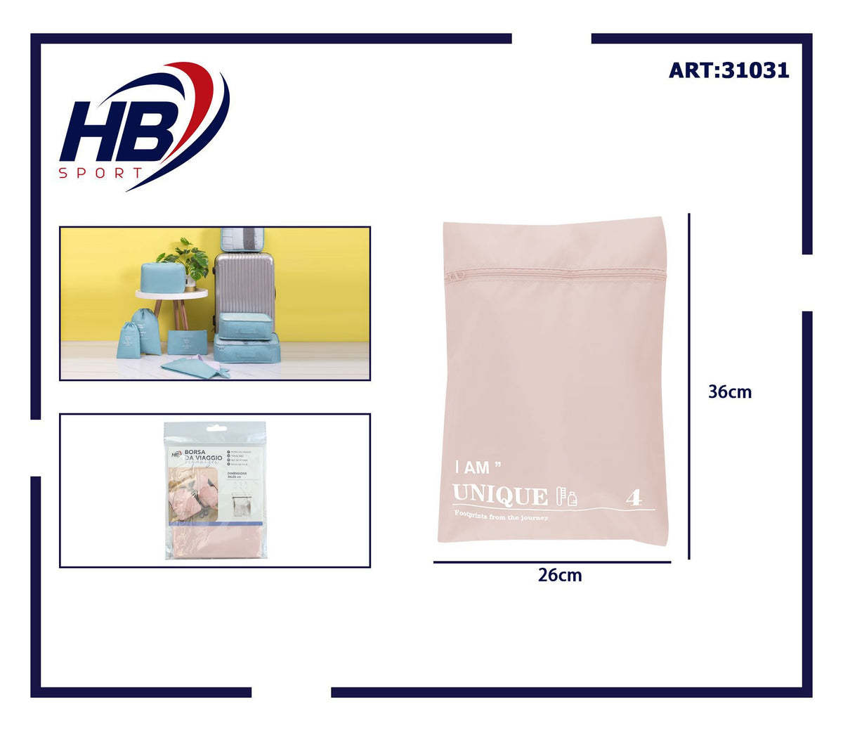 BORSA DA VIAGGIO 36 × 26 cm