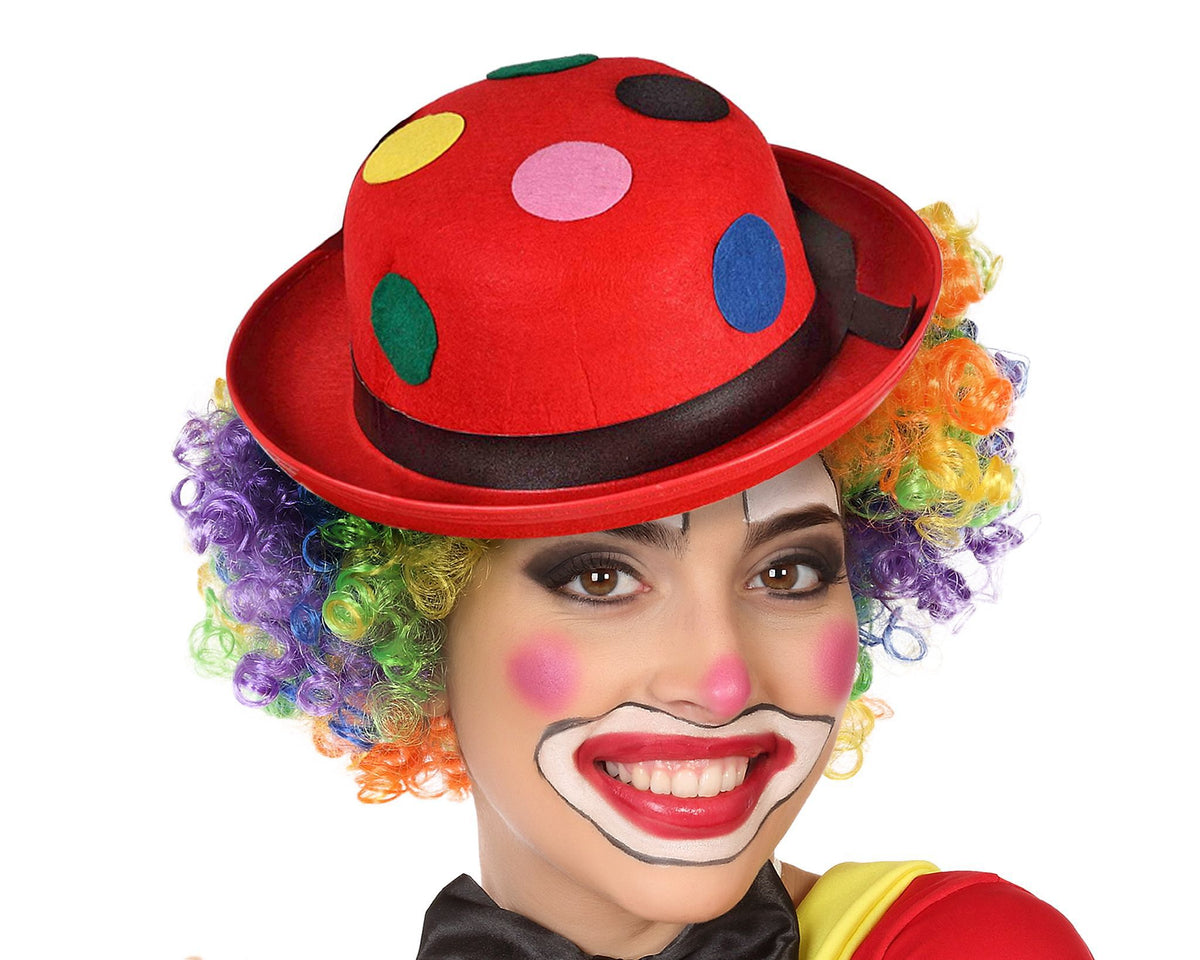 Slc. cappello clown feltro rosso