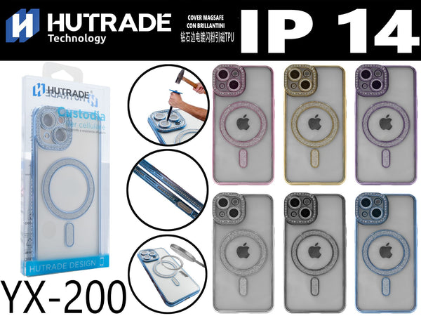 YX-200 COVER BRILLANTINATA CON MAGSAFE IP14