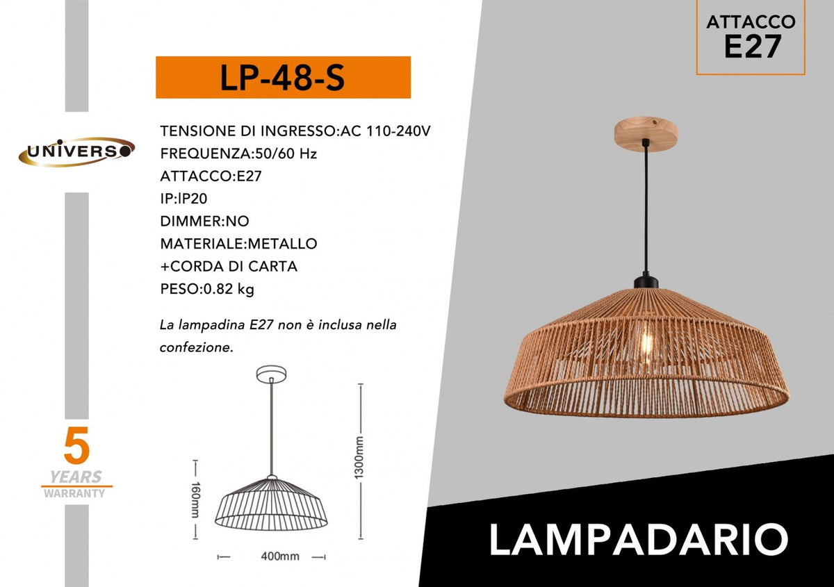Lampada Sospensione Universo – LP-48-S