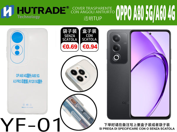 COVER TRASPARENTE OPPO A80 5G/A60 4G – YF01 011906